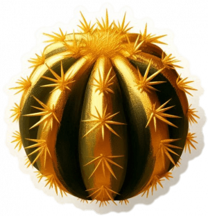 Acuarela de Cactus de Oro 04