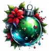 Bolas y lagrimas de Cristal pulido de navidad 01