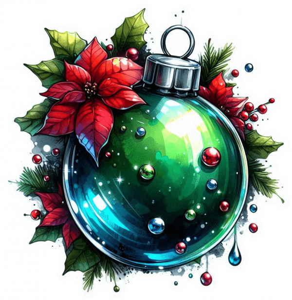 Bolas y lagrimas de Cristal pulido de navidad 01