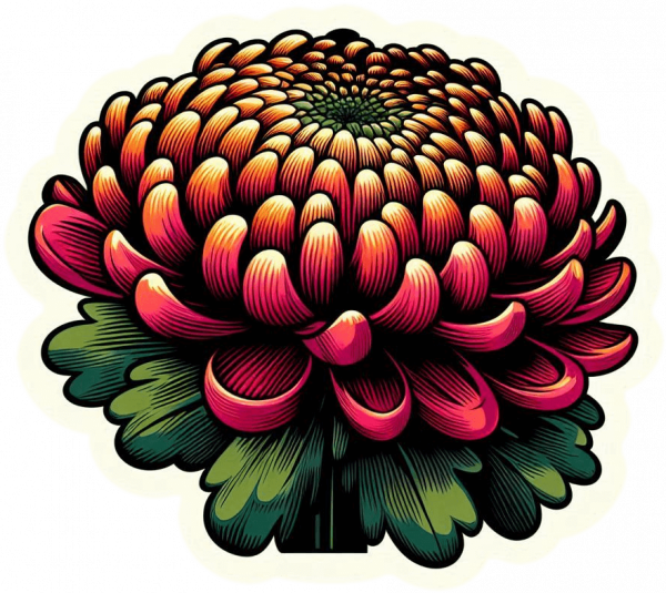Crisantemos en Arte Pop 02