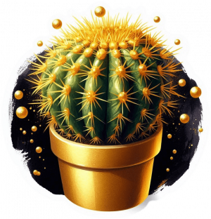 Acuarela de Cactus de Oro 01