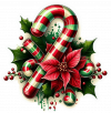 Bastones y Poinsetias de Navidad 04