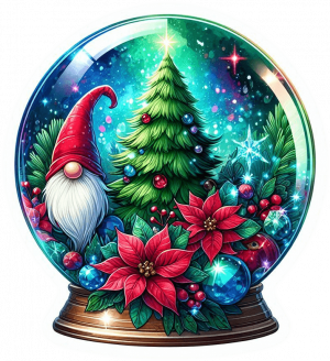 Bolas De Cristal Y Ponsettias