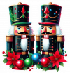 Cascanueces y Poinsettias de Navidad 04