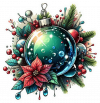 Bolas y lagrimas de Cristal pulido de navidad 04