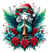 Angeles de Navidad y Poinsettias 01