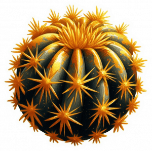 Acuarela de Cactus de Oro 02