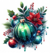 Bolas y lagrimas de Cristal pulido de navidad 02