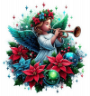 Angeles de Navidad y Poinsettias 03