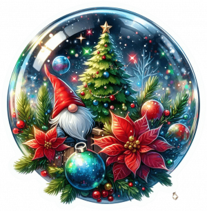 Bolas De Cristal Y Ponsettias