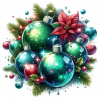 Bolas y lagrimas de Cristal pulido de navidad 06