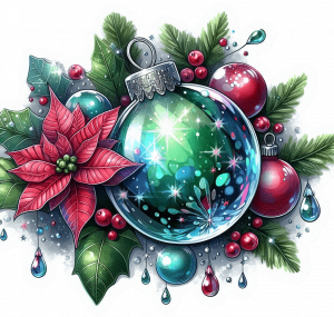 Bolas Y Lagrimas De Cristal Pulido De Navidad