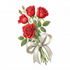 Ramo de Rosas Y lazo