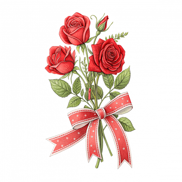 Ramo de Rosas Y lazo