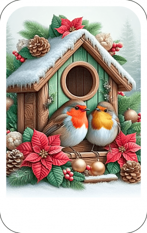 Casitas De Robín De Navidad