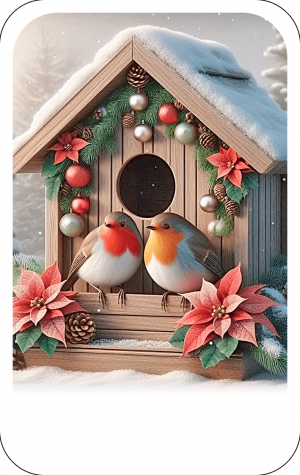 Casitas De Robín De Navidad