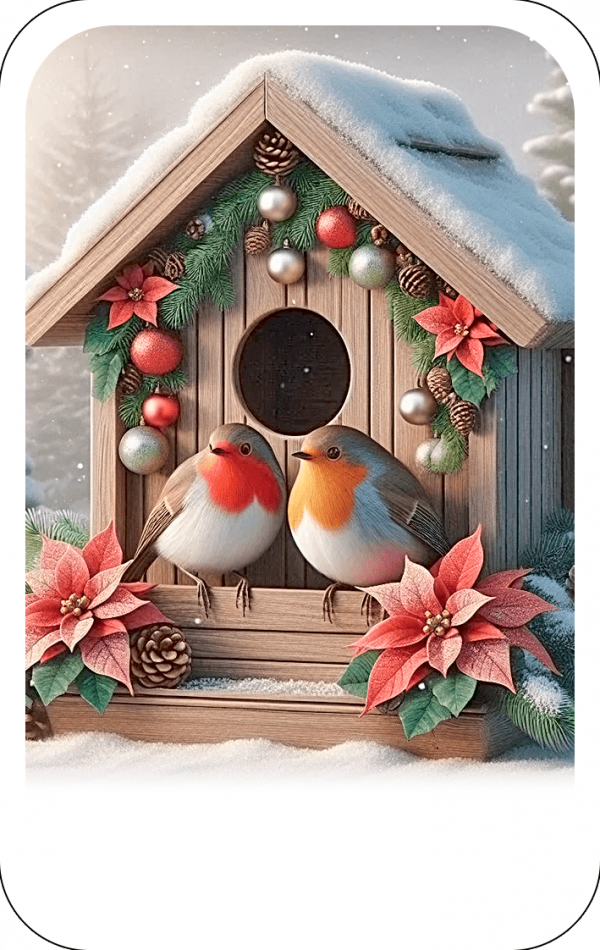 Casitas De Robín De Navidad