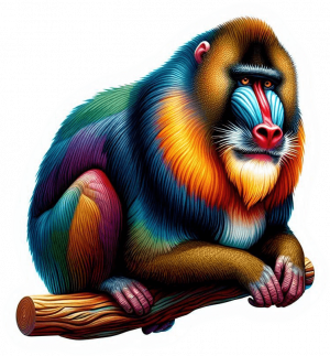 Mandril (Mandrillus sphinx) 01