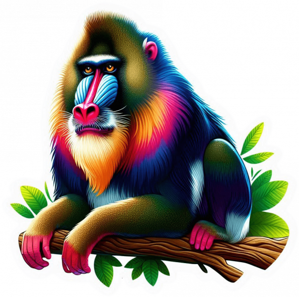 Mandril (Mandrillus sphinx) 03