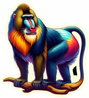 Mandril (Mandrillus sphinx) 04