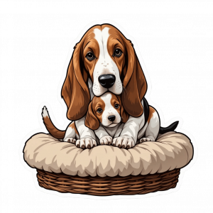 Basset Hound y cachorro 02