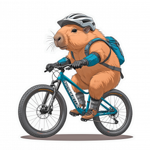 Capibara en Bici