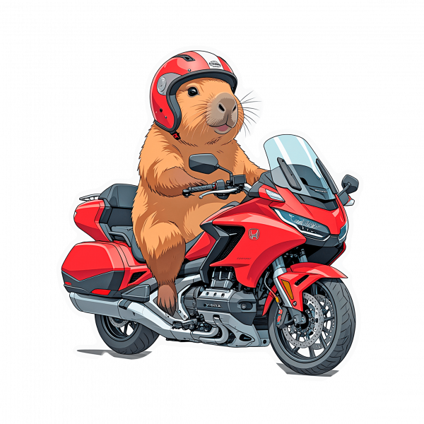 Capibara sobre moto 02