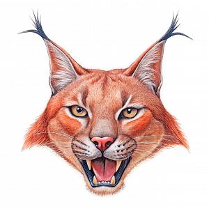 Caracal Rugido 01