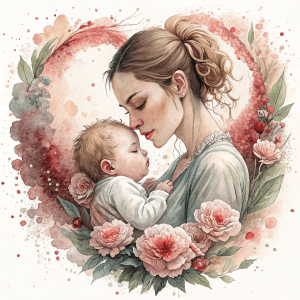11458 Madre Niño y corazon de claveles (4)-min Madre Ni¤o y corazon de claveles (4)
