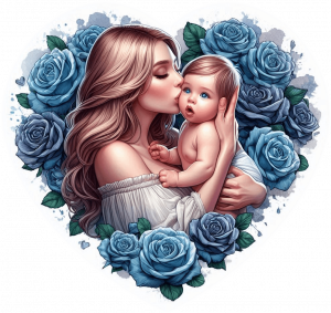 11479 Mama y Bebe corazon de Rosas 02-min Mama y Bebe corazon de Rosas 02