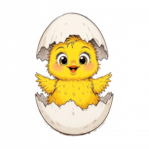 Pollito Saliendo de la Cascara