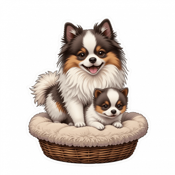 Pomerania y Cachorro