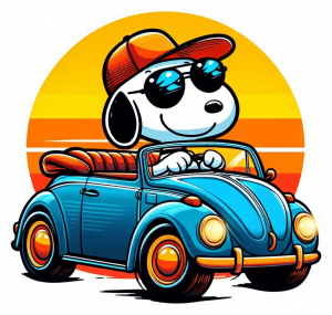 Snoopy Manejando