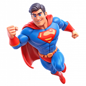 Superman en vuelo 3D