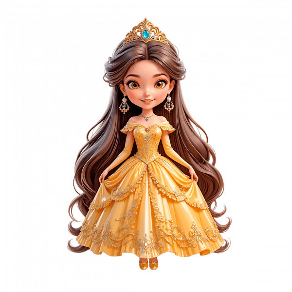 Princesa Bella Muñequita 3D