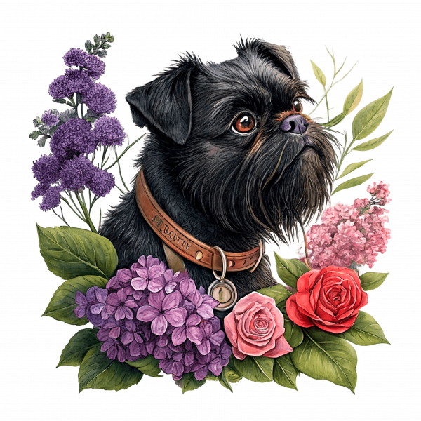 Affenpinscher en jardin