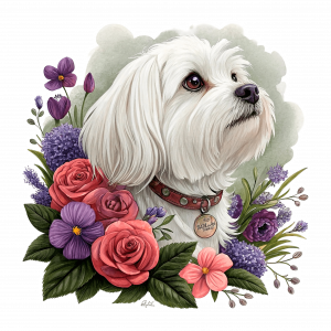 Bichón frisé en Jardin