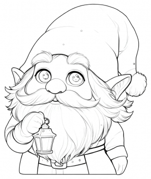 13513 Ref-1112-Gnomo Navideño 06 c PORTADAS-min Gnomo De Navidad Colorear