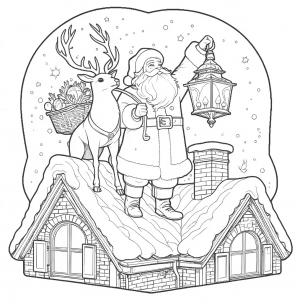 13521 Ref-1138-Santa y Rudolf en Navidad 03 c PORTADAS-min Santa Claus Y Rudolf El Reno En Navidad