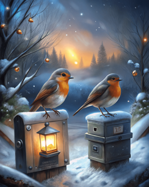 Petirrojos De Navidad