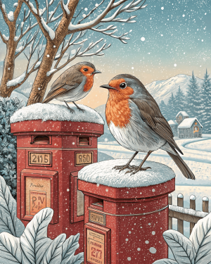 Petirrojos De Navidad