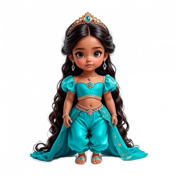 Princesa Jasmine Muñequita 3D