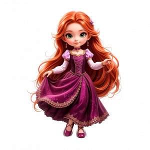 Princesa Rapunzel Muñequita 3D