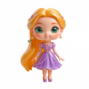 Princesa Rapunzel Muñequita 3D