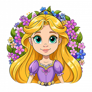 Rapunzel Corona De Flor