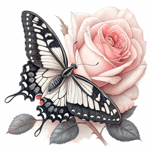 Mariposa Cola De Golondrina Cebra Sobre