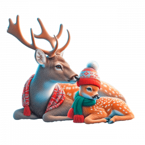 Venado Y Cervatillo De Navidad