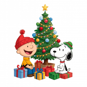 Snoopy Y Charle Brown Con La Navidad