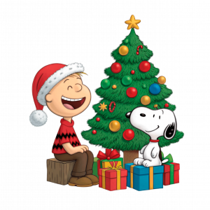 Snoopy Y Charle Brown Con La Navidad