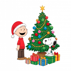 Snoopy Y Charle Brown Con La Navidad